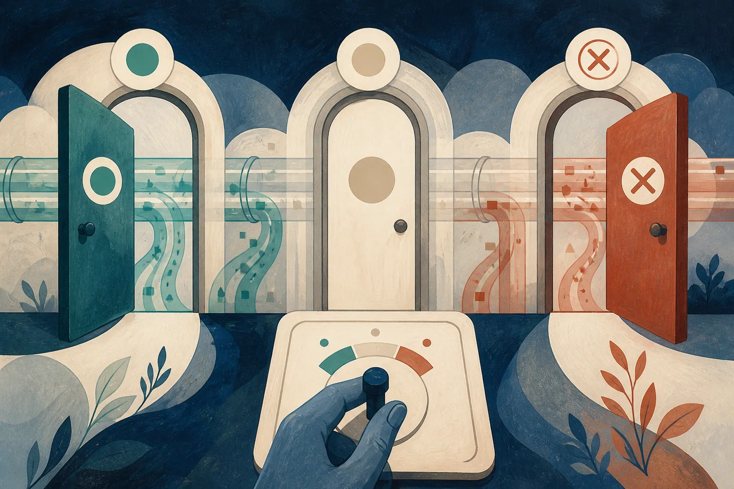 Editorial illustration accompanying Data-Center Opposition Unites Unlikely Political Allies